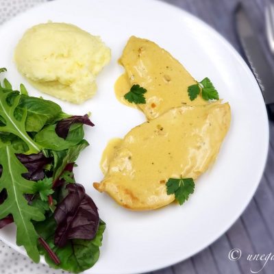 Fileto pule me salcë mustarde