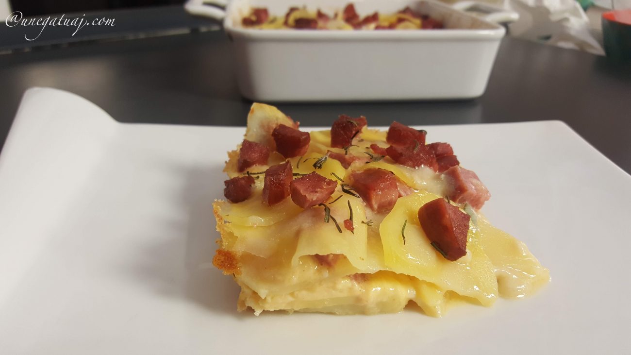 Tavë me patate dhe sallam